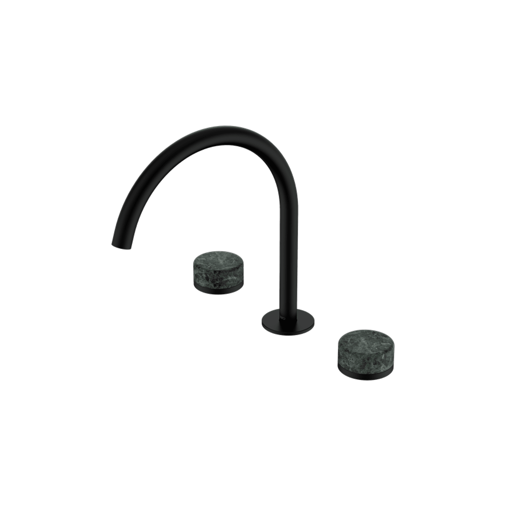Serenity Bath/Kitchen Set Arc Spout With Verde Alpi Handle Matte Black gallery detail image