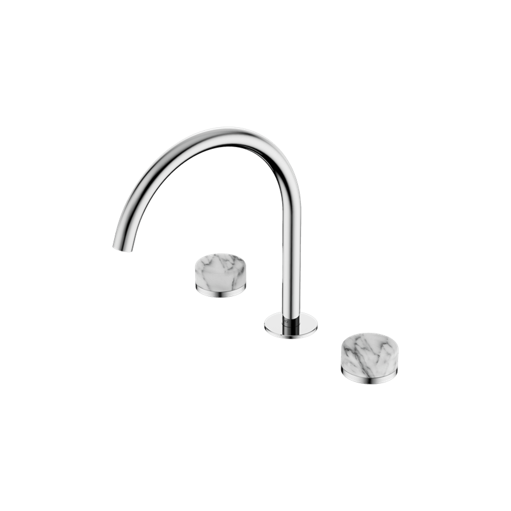 Serenity Bath/Kitchen Set Arc Spout With Arabescato Corchia Handle Chrome gallery detail image