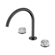 Serenity Bath/Kitchen Set Arc Spout With Arabescato Corchia Handle Gun Metal gallery detail image