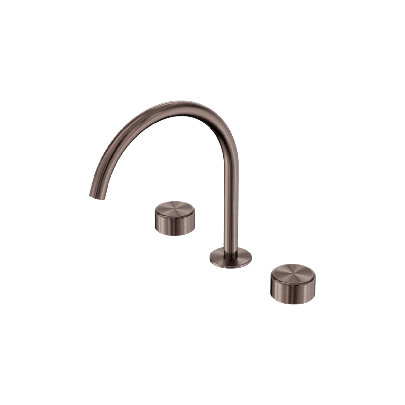 Serenity Bath/Kitchen Set Arc Spout With Metal Handle Brushed Bronze gallery detail image