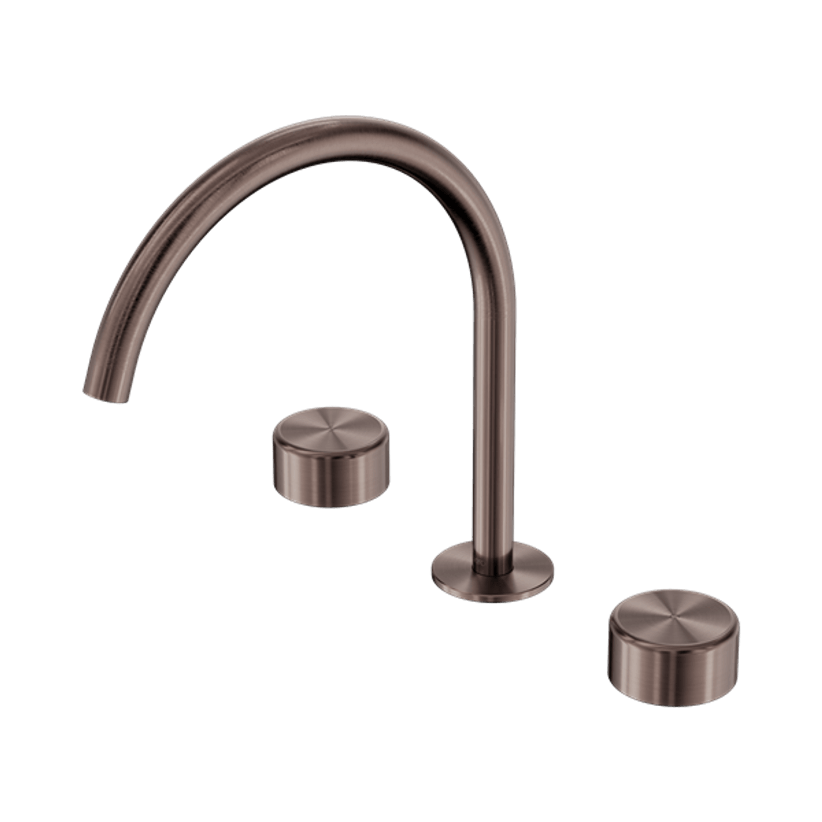 Serenity Bath/Kitchen Set Arc Spout With Metal Handle Brushed Bronze gallery detail image