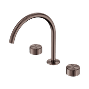 Serenity Bath/Kitchen Set Arc Spout With Metal Handle Brushed Bronze gallery detail image