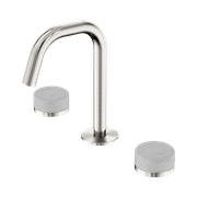 Serenity Basin Set Edge Spout With Carrara Handle Brushed Nickel gallery detail image