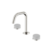 Serenity Basin Set Edge Spout With Carrara Handle Brushed Nickel gallery detail image