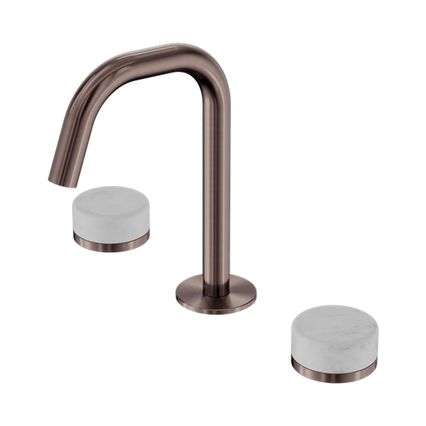 Serenity Basin Set Edge Spout With Carrara Handle Brushed Bronze gallery detail image