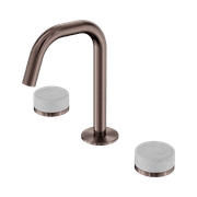 Serenity Basin Set Edge Spout With Carrara Handle Brushed Bronze gallery detail image
