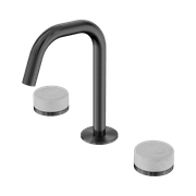 Serenity Basin Set Edge Spout With Carrara Handle Gun Metal gallery detail image
