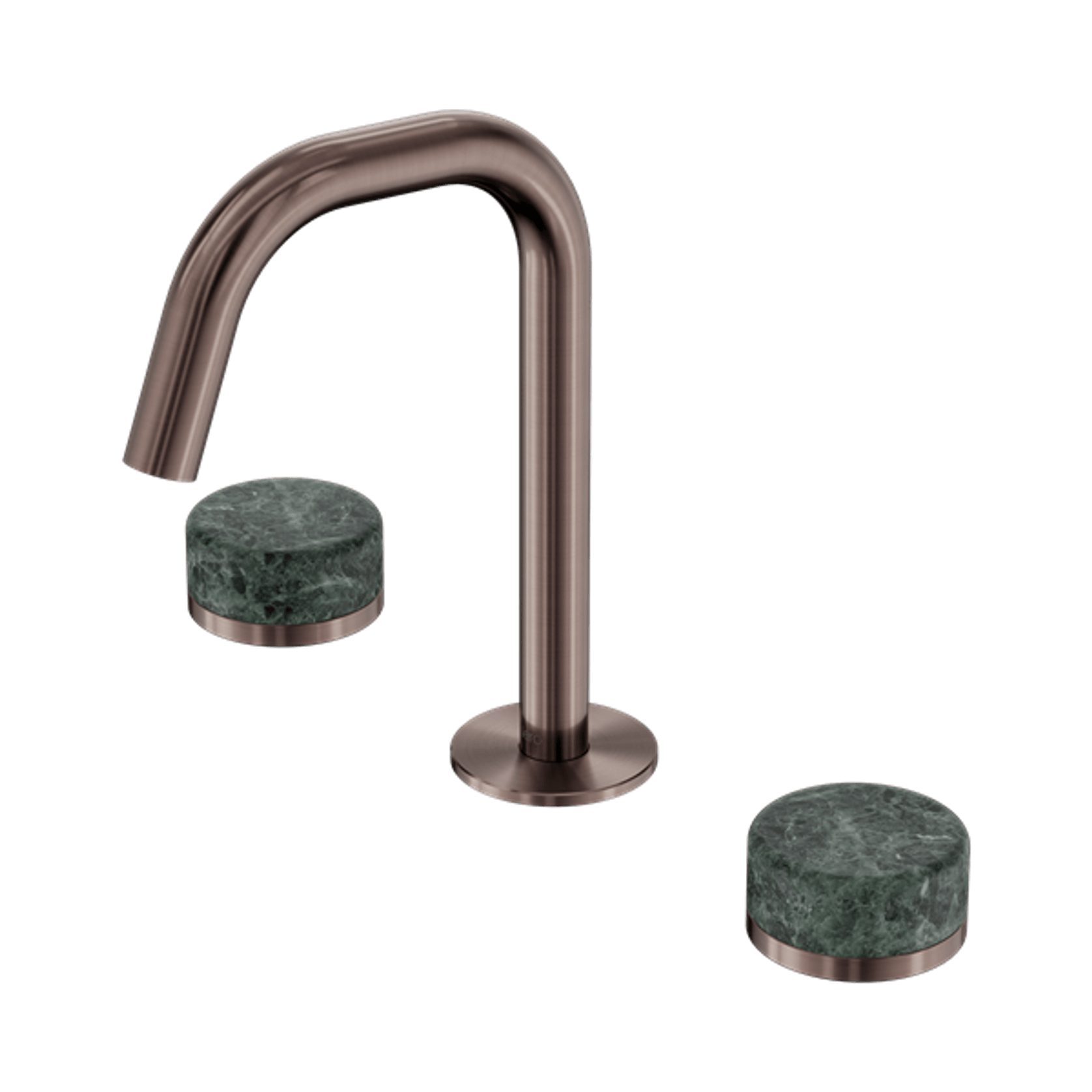 Serenity Basin Set Edge Spout With Verde Alpi Handle Brushed Bronze gallery detail image