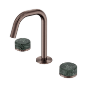 Serenity Basin Set Edge Spout With Verde Alpi Handle Brushed Bronze gallery detail image