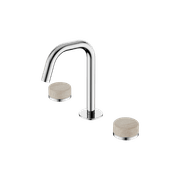 Serenity Basin Set Edge Spout With Rome Travertine Handle Chrome gallery detail image