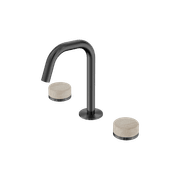Serenity Basin Set Edge Spout With Rome Travertine Handle Gun Metal gallery detail image