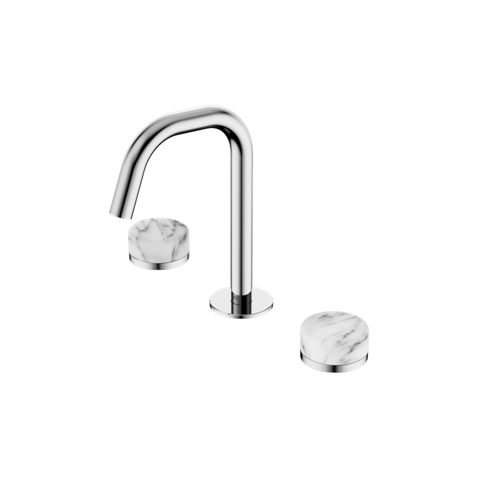 Serenity Basin Set Edge Spout With Arabescato Corchia Handle Chrome gallery detail image