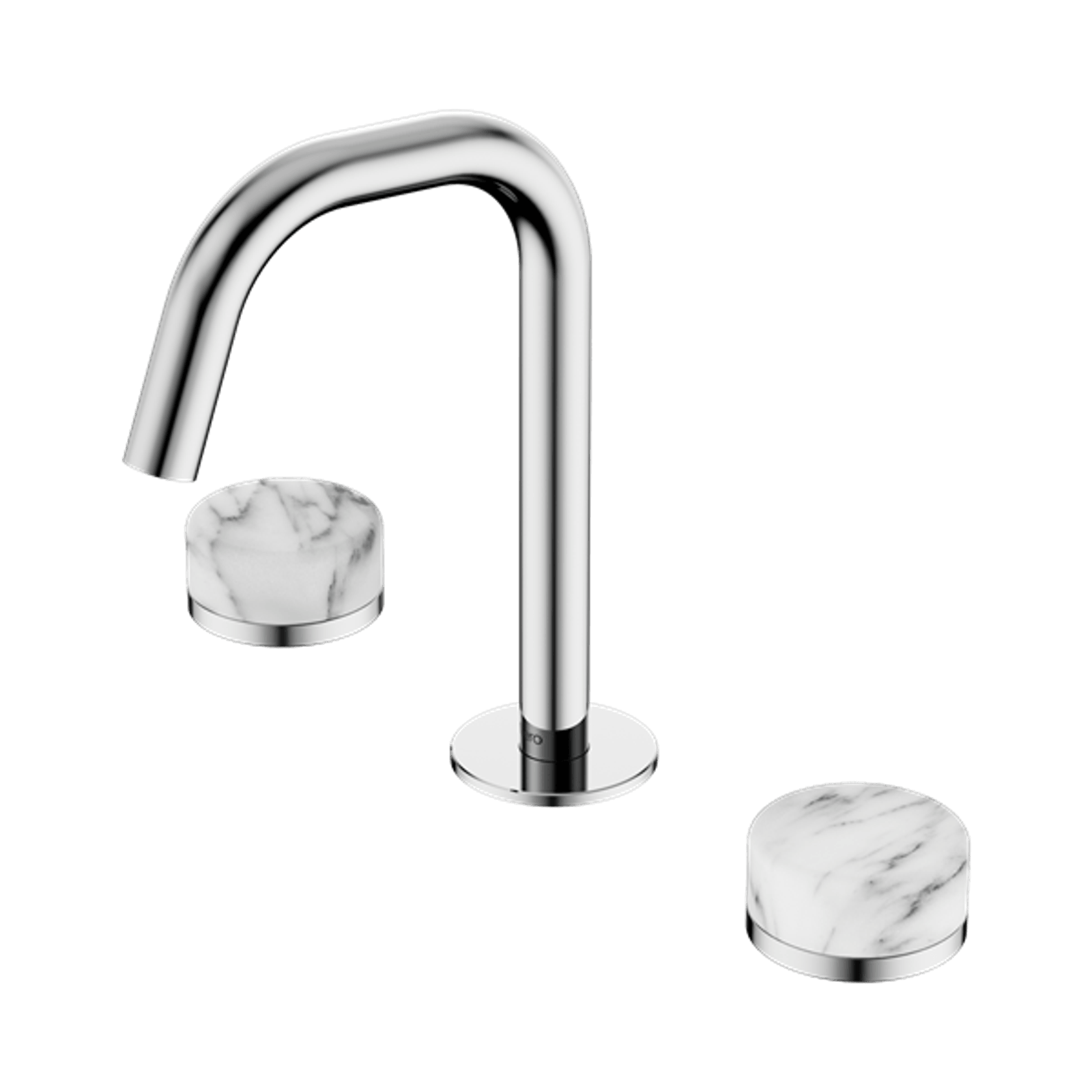 Serenity Basin Set Edge Spout With Arabescato Corchia Handle Chrome gallery detail image