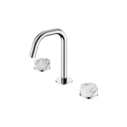 Serenity Basin Set Edge Spout With Arabescato Corchia Handle Chrome gallery detail image