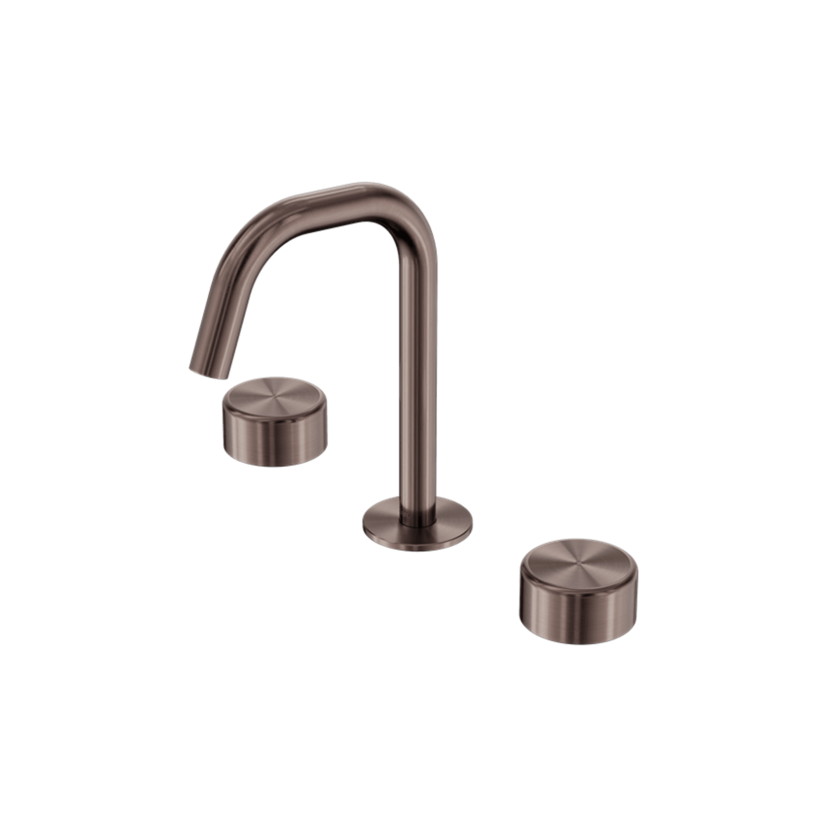 Serenity Basin Set Edge Spout With Metal Handle Brushed Bronze gallery detail image