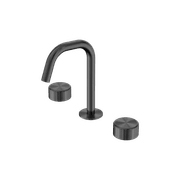 Serenity Basin Set Edge Spout With Metal Handle Gun Metal gallery detail image
