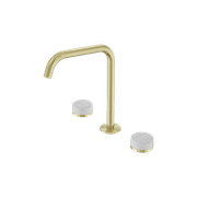 Serenity Bath/Kitchen Set Edge Spout With Carrara Handle Brushed Gold gallery detail image