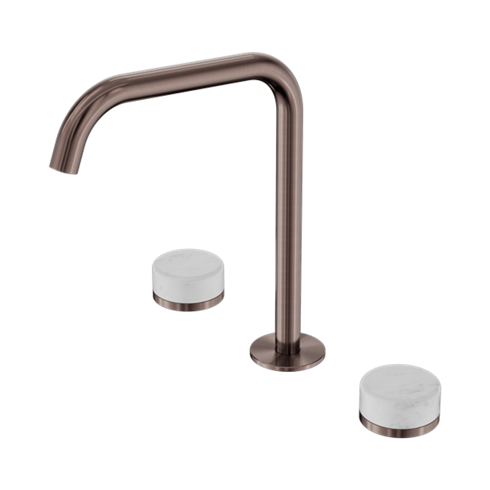 Serenity Bath/Kitchen Set Edge Spout With Carrara Handle Brushed Bronze gallery detail image