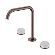 Serenity Bath/Kitchen Set Edge Spout With Carrara Handle Brushed Bronze gallery detail image