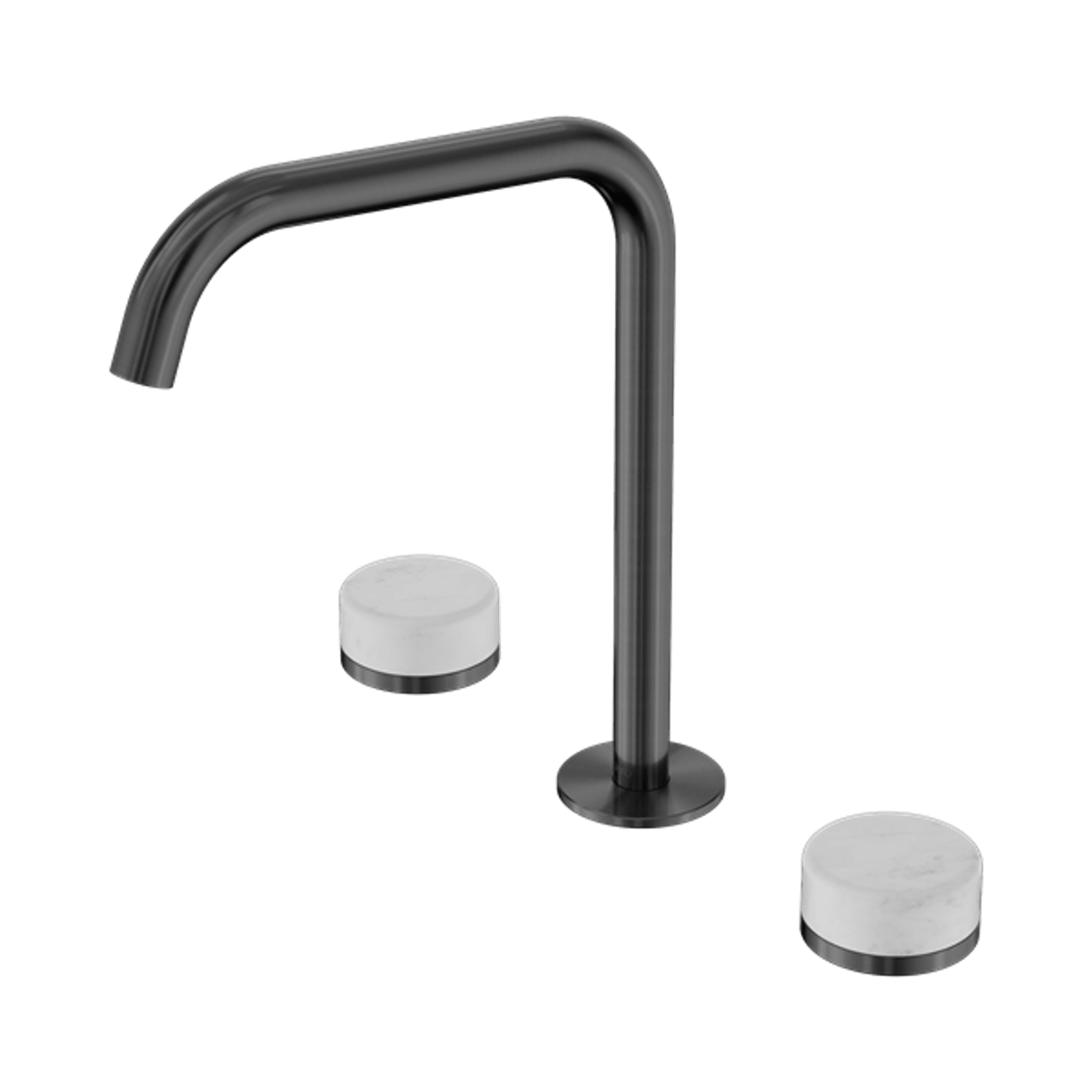 Serenity Bath/Kitchen Set Edge Spout With Carrara Handle Gun Metal gallery detail image