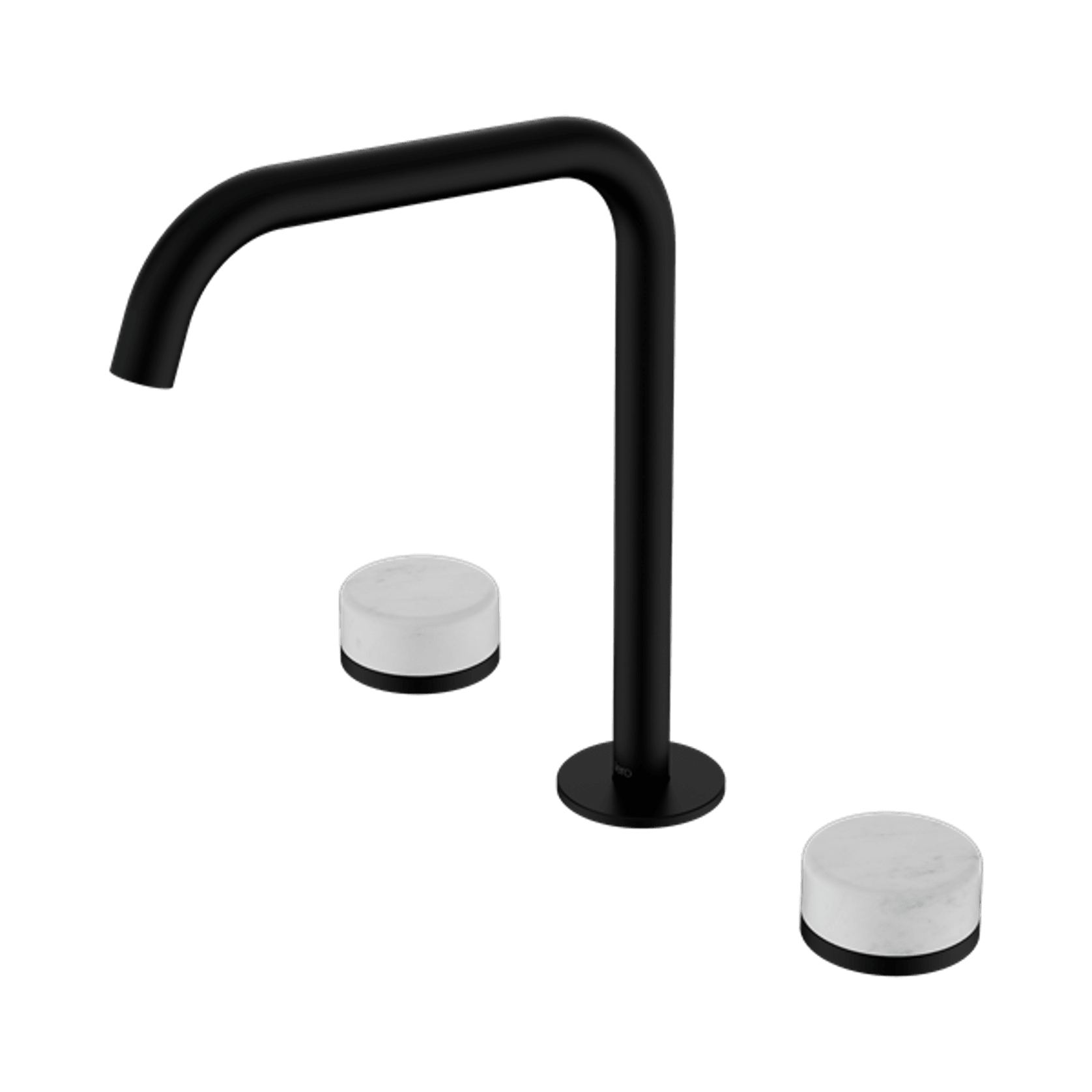Serenity Bath/Kitchen Set Edge Spout With Carrara Handle Matte Black gallery detail image