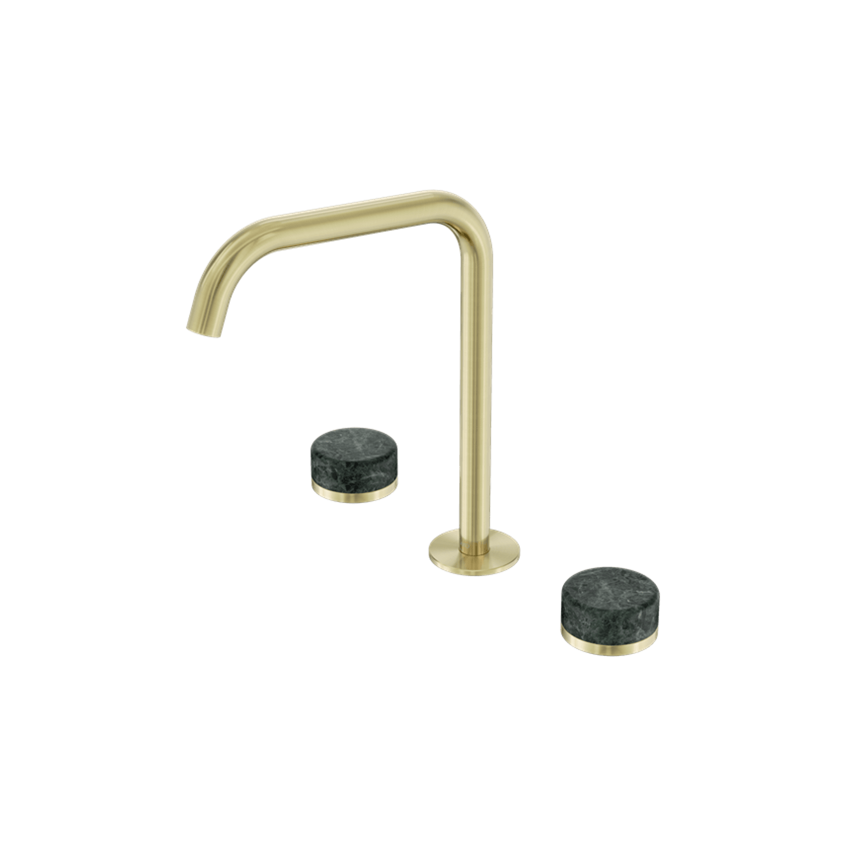Serenity Bath/Kitchen Set Edge Spout With Verde Alpi Handle Brushed Gold gallery detail image