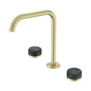 Serenity Bath/Kitchen Set Edge Spout With Verde Alpi Handle Brushed Gold gallery detail image
