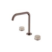 Serenity Bath/Kitchen Set Edge Spout With Rome Travertine Handle Brushed Bronze gallery detail image