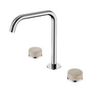 Serenity Bath/Kitchen Set Edge Spout With Rome Travertine Handle Chrome gallery detail image