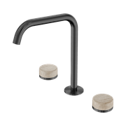 Serenity Bath/Kitchen Set Edge Spout With Rome Travertine Handle Gun Metal gallery detail image