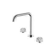 Serenity Bath/Kitchen Set Edge Spout With Arabescato Corchia Handle Chrome gallery detail image