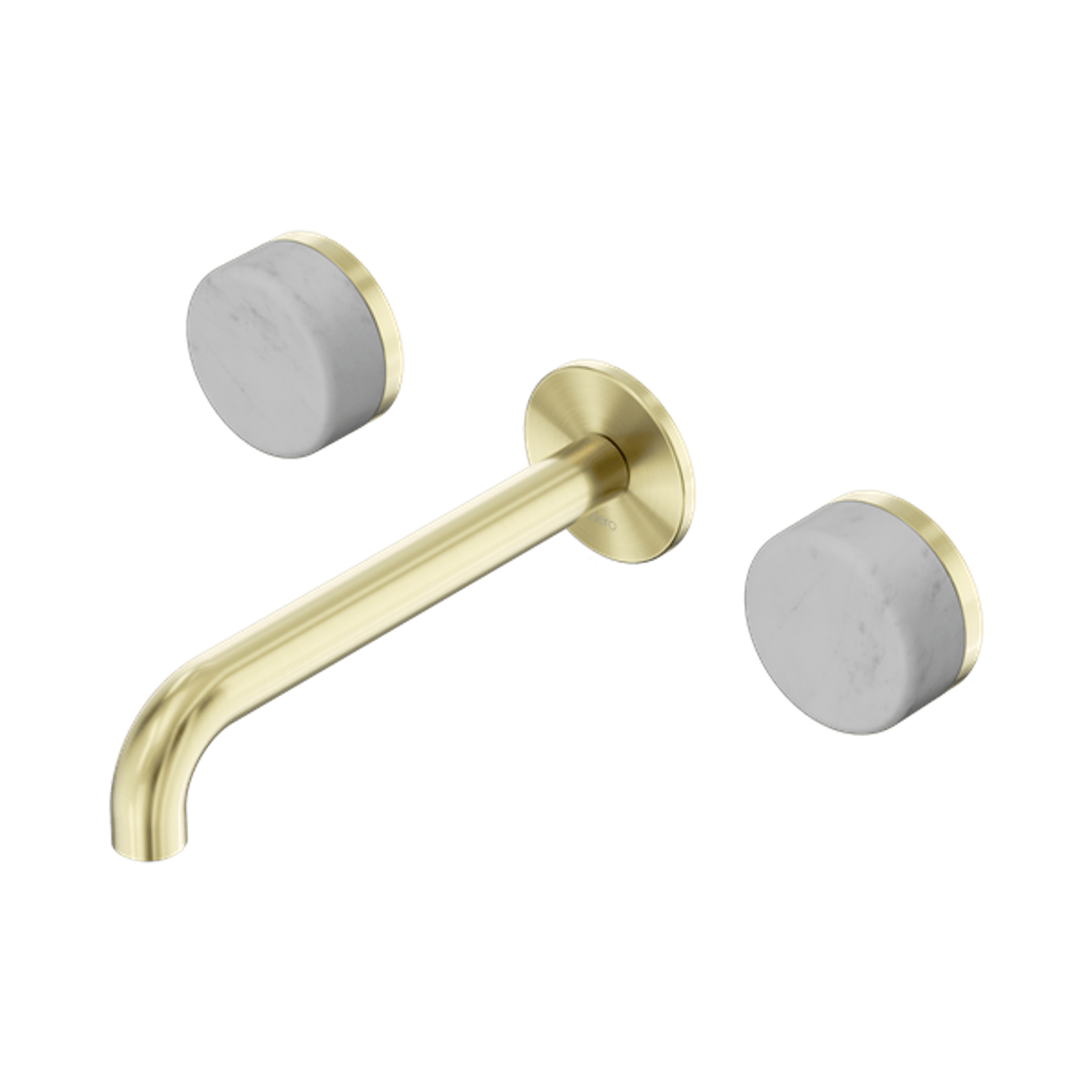 Serenity Wall Basin Set 160mm Spout With Carrara Handle Brushed Gold gallery detail image