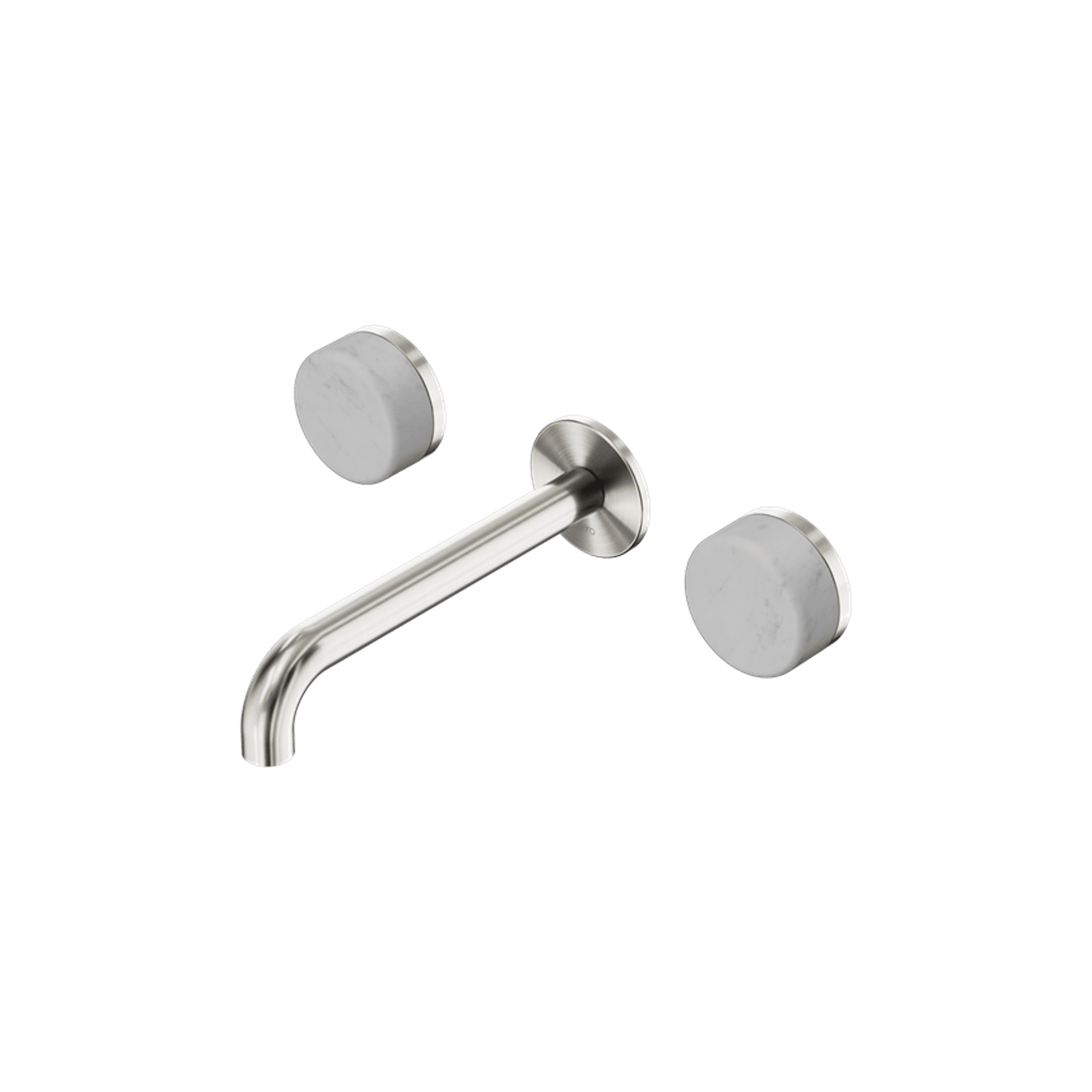 Serenity Wall Basin Set 220mm Spout With Carrara Handle Brushed Nickel gallery detail image
