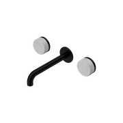 Serenity Wall Basin Set 160mm Spout With Carrara Handle Matte Black gallery detail image