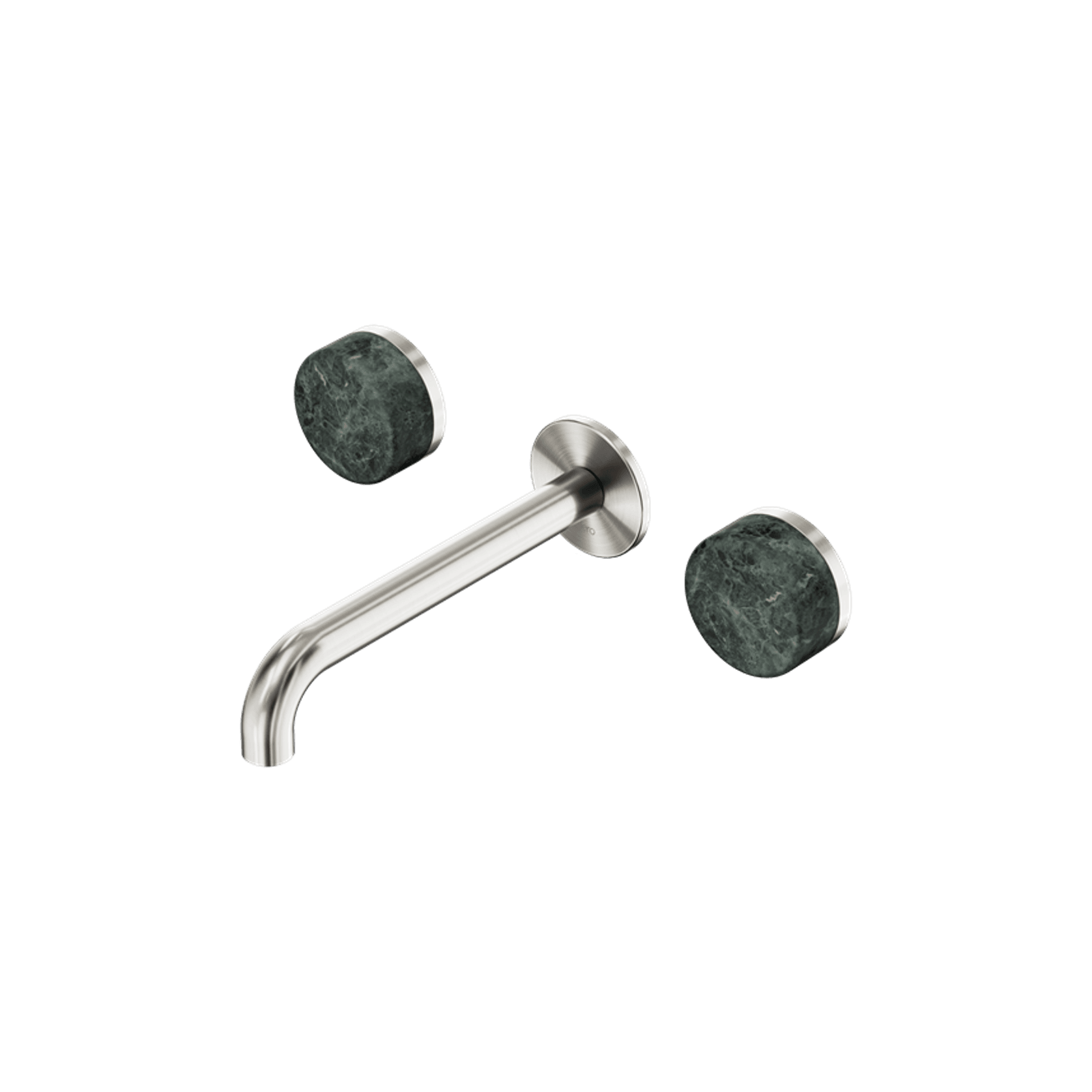 Serenity Wall Basin Set 185mm Spout With Verde Alpi Handle Brushed Nickel gallery detail image