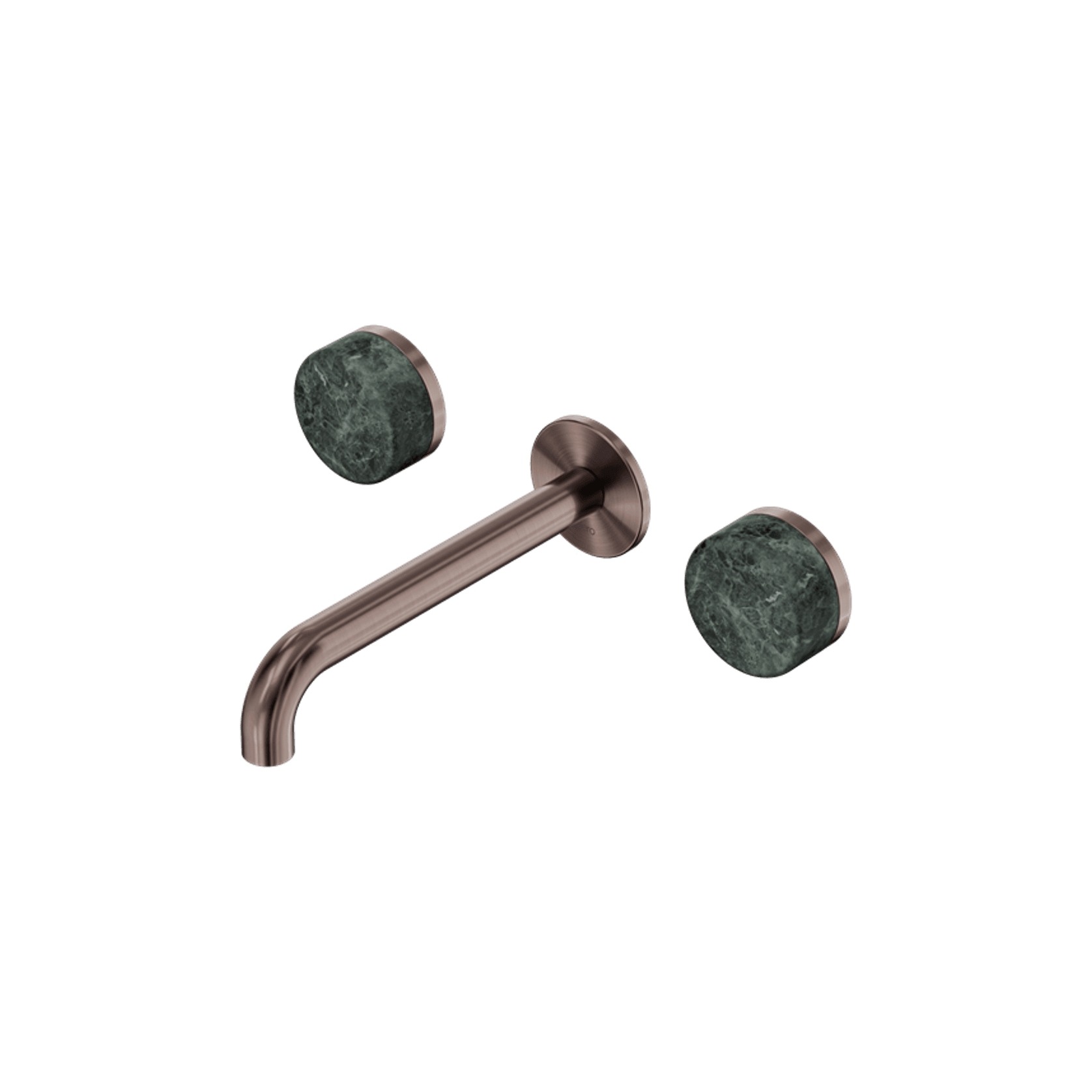Serenity Wall Basin Set 185mm Spout With Verde Alpi Handle Brushed Bronze gallery detail image