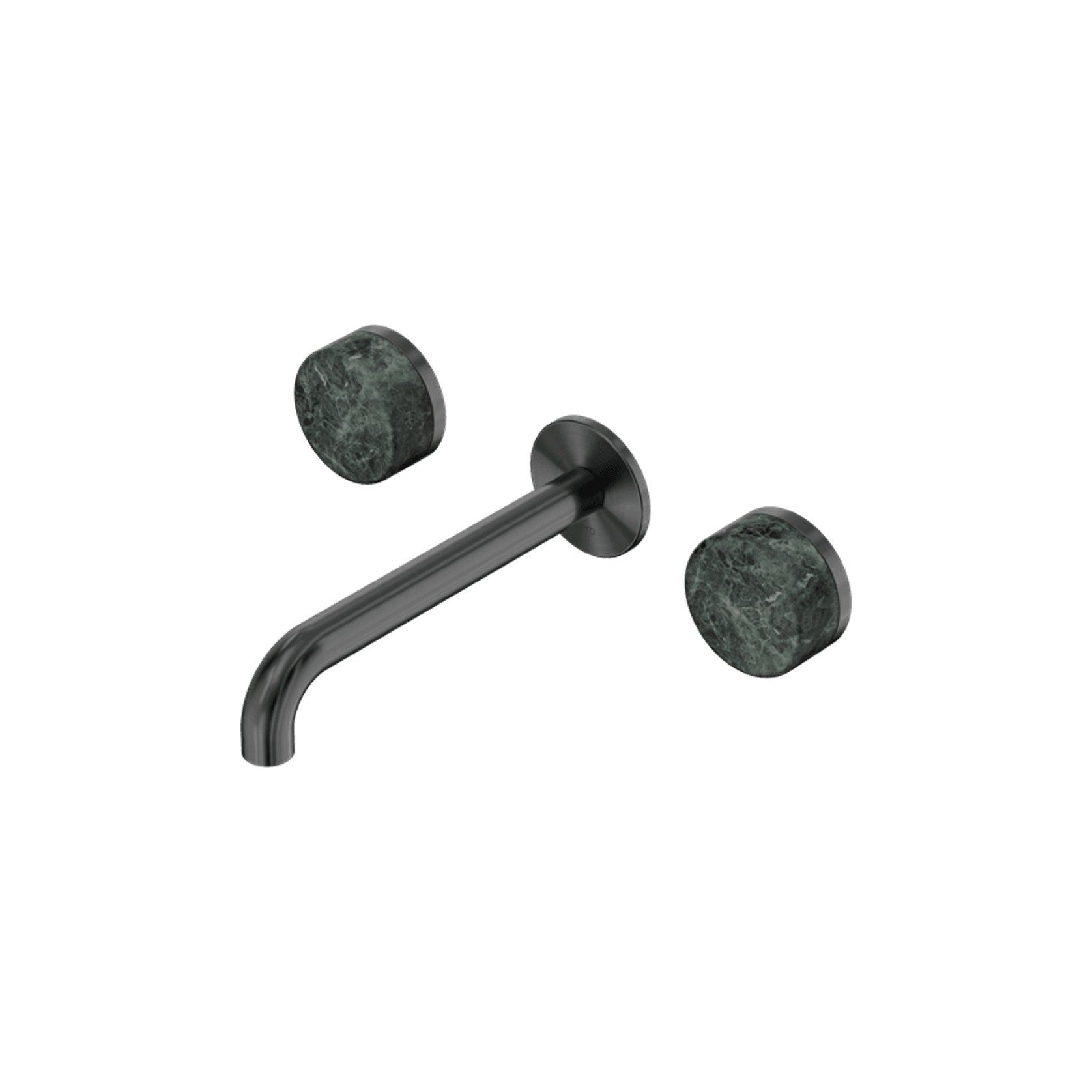 Serenity Wall Basin Set 185mm Spout With Verde Alpi Handle Gun Metal gallery detail image