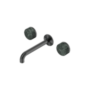 Serenity Wall Basin Set 185mm Spout With Verde Alpi Handle Gun Metal gallery detail image