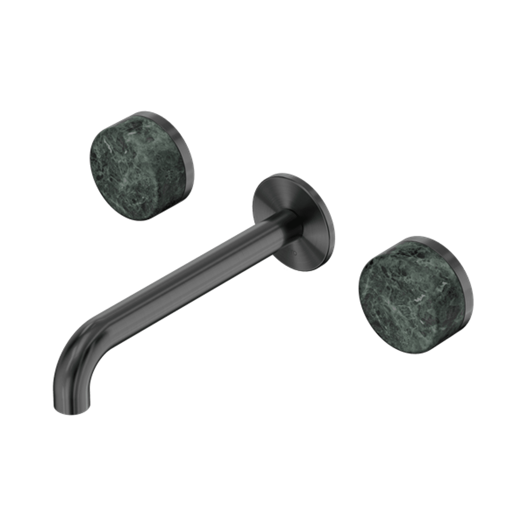 Serenity Wall Basin Set 220mm Spout With Verde Alpi Handle Gun Metal gallery detail image
