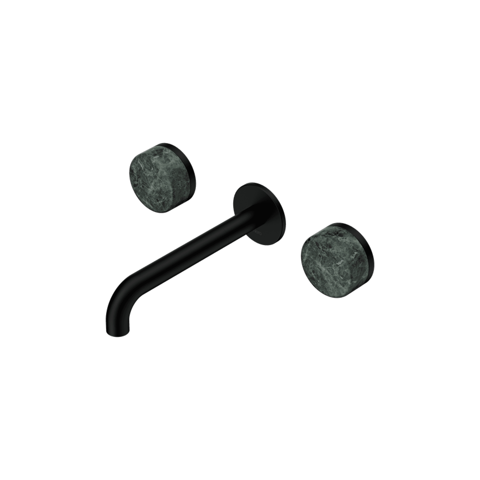 Serenity Wall Basin Set 185mm Spout With Verde Alpi Handle Matte Black gallery detail image