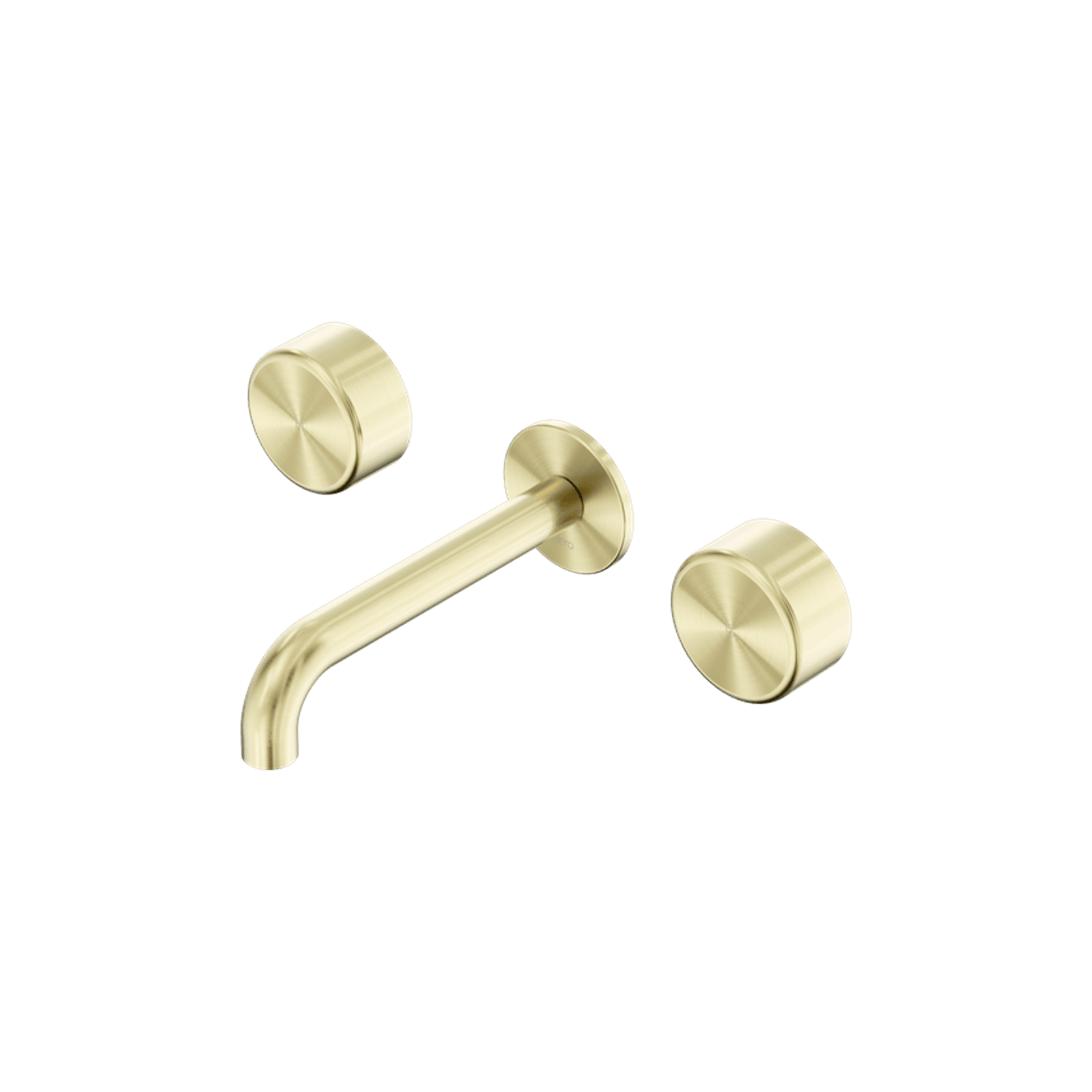Serenity Wall Basin Set 220mm Spout With Metal Handle Brushed Gold gallery detail image