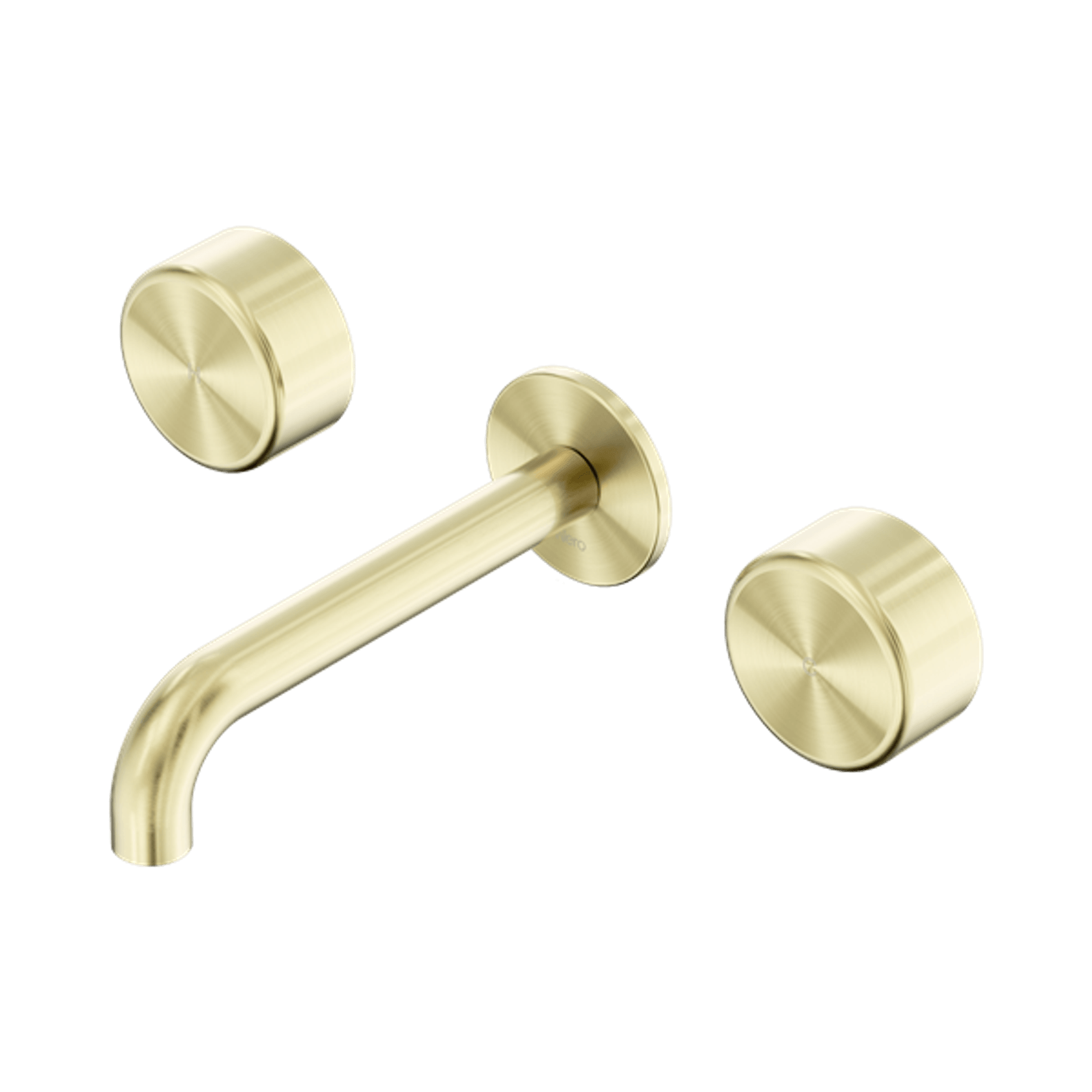Serenity Wall Basin Set 160mm Spout With Metal Handle Brushed Gold gallery detail image