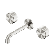 Serenity Wall Basin Set 160mm Spout With Metal Handle Brushed Nickel gallery detail image