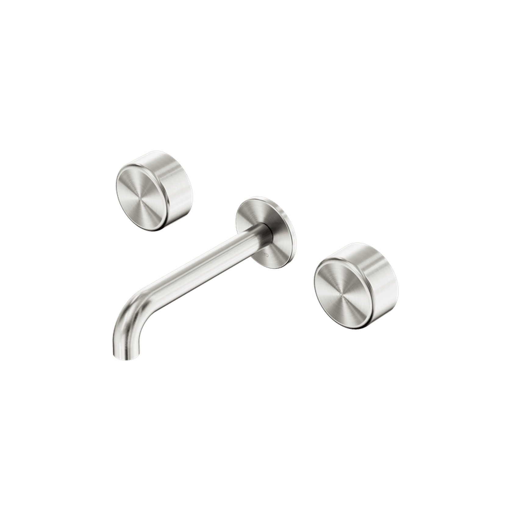 Serenity Wall Basin Set 185mm Spout With Metal Handle Brushed Nickel gallery detail image