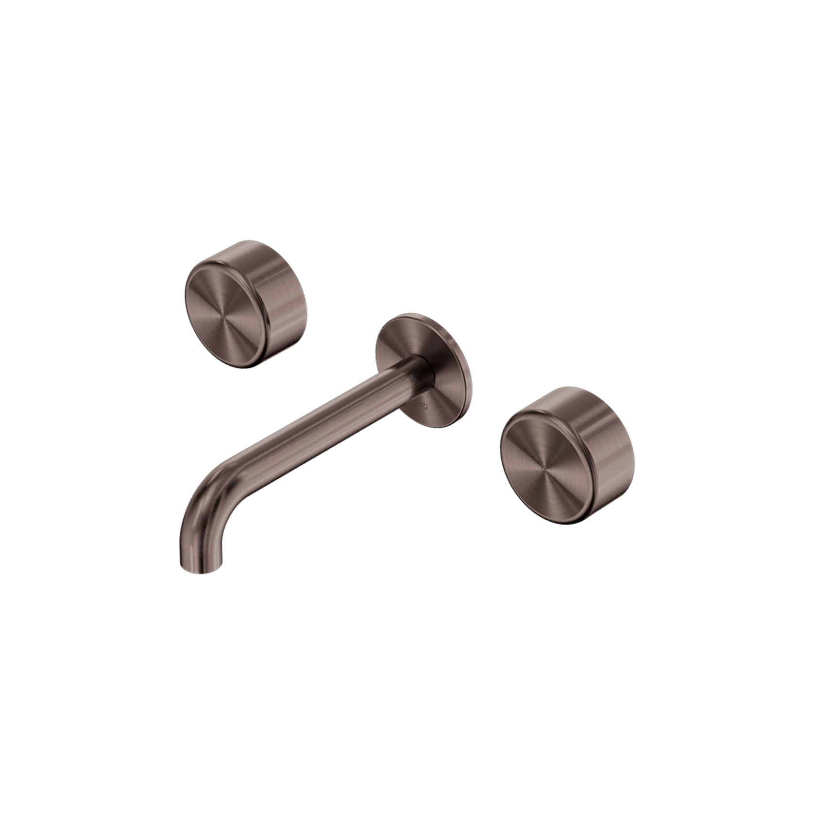 Serenity Wall Basin Set 185mm Spout With Metal Handle Brushed Bronze gallery detail image