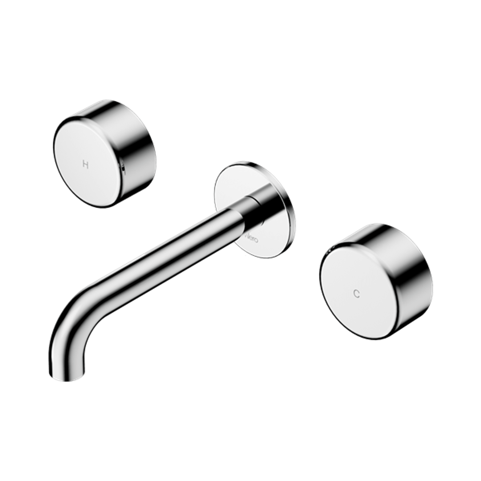 Serenity Wall Basin Set 220mm Spout With Metal Handle Chrome gallery detail image