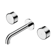 Serenity Wall Basin Set 220mm Spout With Metal Handle Chrome gallery detail image