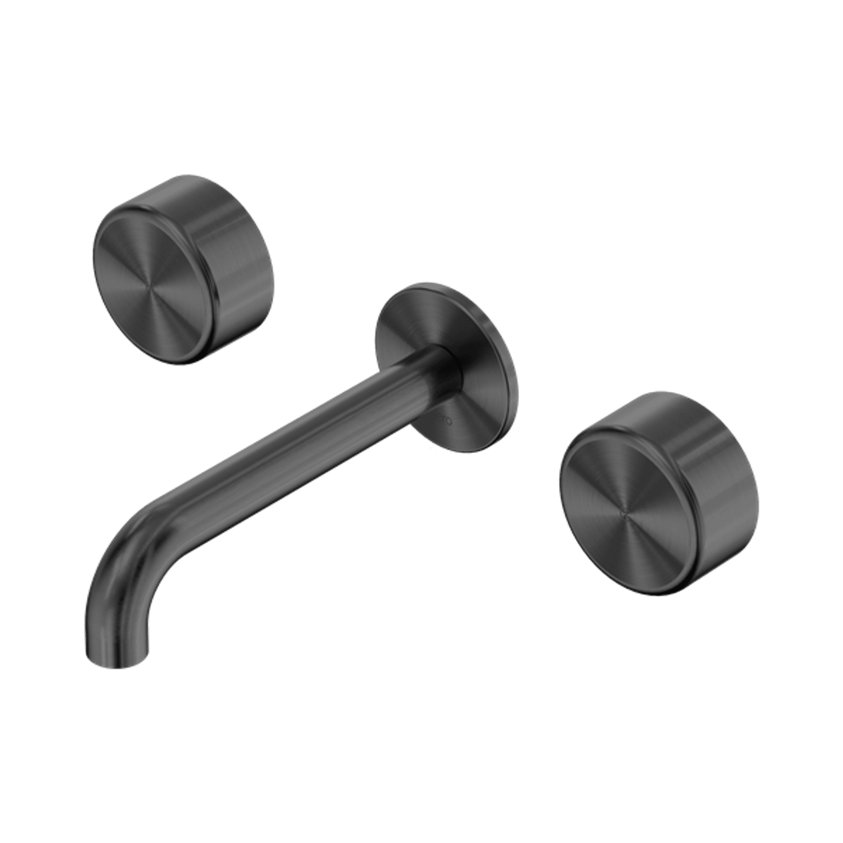 Serenity Wall Basin Set 220mm Spout With Metal Handle Gun Metal gallery detail image