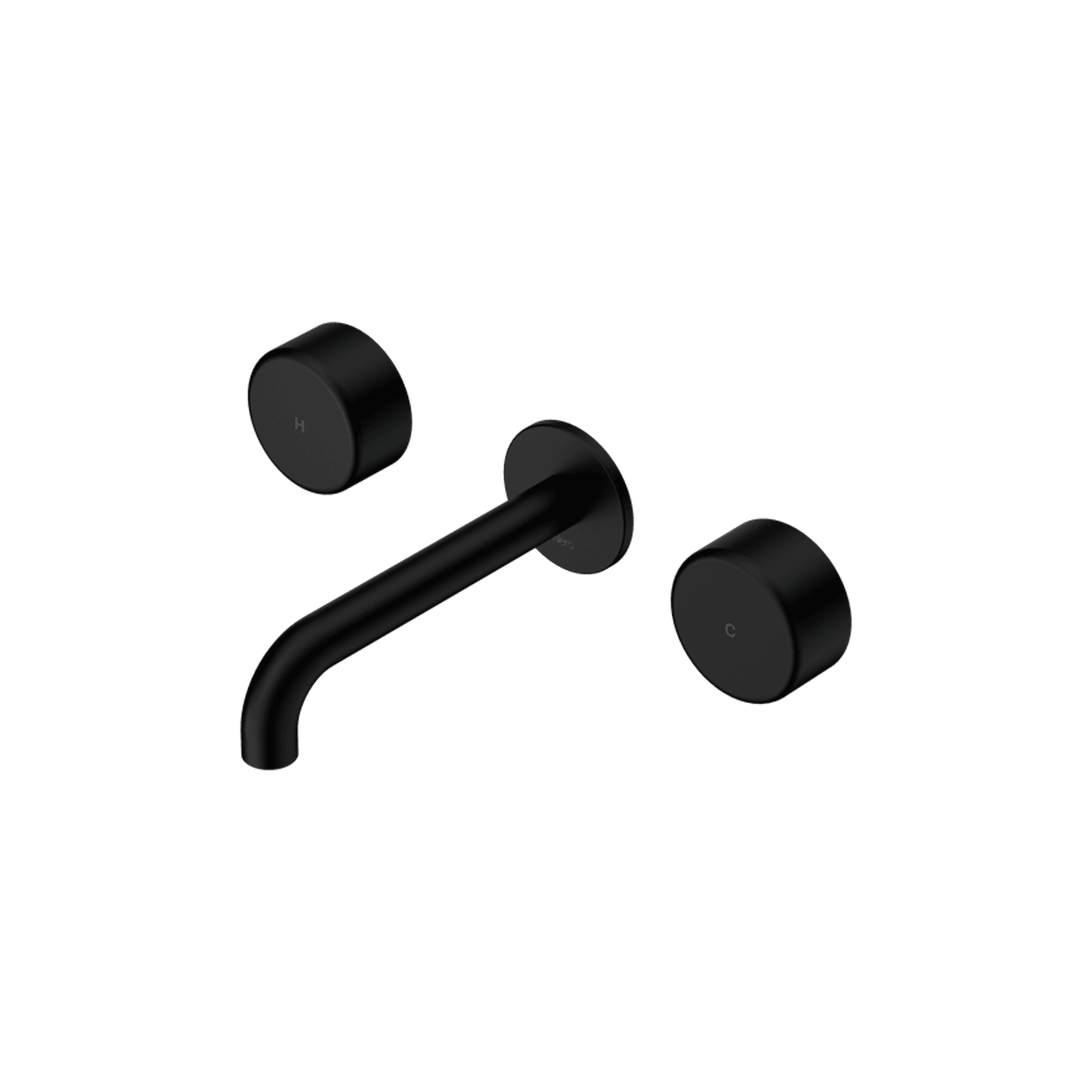 Serenity Wall Basin Set 160mm Spout With Metal Handle Matte Black gallery detail image