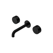 Serenity Wall Basin Set 185mm Spout With Metal Handle Matte Black gallery detail image